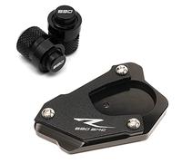 TEAUSA Accesorios de Motocicleta Aptos for KTM 690 SMC R 690 Enduro R 2021 2020 extensión de Soporte Lateral Pata de Cabra agrandar Tapas de válvula de neumático (Size : A Set Black)