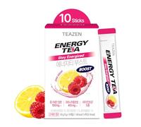 Teazen Té Kombucha, cero azúcar, bebida espumosa fermentada en polvo de Corea, probióticos vivos y prebióticos, 10 barras, 1.7 onzas