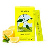 TEAZEN - V Fit Matcha Limón - Bebida Instantánea de Té Verde - 10 Sobres - Sin Azúcar, Vegano, Bajo en Calorías - Mezcla Japonesa de Matcha y Limón para Energía y Metabolismo