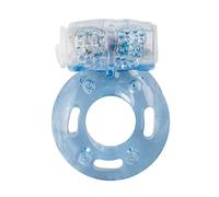 Teazers Easytoys Online Only Anillo Vibrador Con Estimulador Para Clítoris Con Protuberancias, Azul - 90 gr