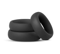 Teazers El Set Anillo de Pene Silicona- Juego de Anillos para Pene con 3 Diámetros Diferentes - Para una Erección Fuerte y Duradera - Hecho de Silicona Médica - Negro