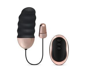 Teazers Huevo Vibrador Con Control Remoto Inalámbrico - Huevo Vibrante Con Crestas Para Una Estimulación Adicional - Mando A Distancia Inalámbrico Con Un Alcance De Hasta 20 Metros. Negro, Gerippt