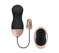 Teazers Huevo Vibrador - Vibrador Mujer con 10 Configuraciones de Vibración - Huevo Vibrador con Mando a Distancia con un Alcance de Hasta 20 M0etros - Negro/Oro