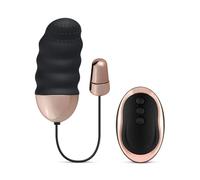 Teazers Huevo Vibrador - Vibrador Mujer con Crestas para una Estimulación Extra - Huevo Vibrador con Mando a Distancia con un Alcance de Hasta 20 M0etros - Negro/Oro