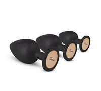 Teazers Plug Anales Set - Silico Tripple Butt Plug Set de 3 tamaños diferentes - Adecuado para usuarios principiantes y avanzados - Plug Anal para mujer y hombre - Negro