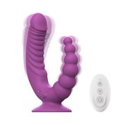 Teazers Teazers - Vibrador Doble con Ventosa y Control Remoto - Morado