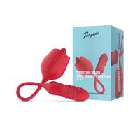 Teazers Teazers Vibrador Rose con consolador de empuje