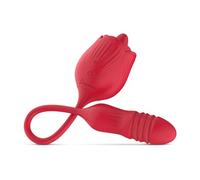 Teazers - Vibrador de rosa con consolador