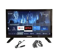 TEBER. Smart TV de 18,5 Pulgadas - 12v/24v/230v - Android 11 - Full HD. Gran resolución 1920x1080. DVB-S2/C/T2/T. para autocaravanas, cocinas, dormitorios, Campers, Barcos, Camiones (19").