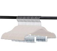 Tebery 30 Pezzi grucce in velluto Grucce con Clip per, grucce per vestiti per Bambini, Antiscivolo, salvaspazio, Girevole a 360°, Bianco