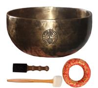 Tebetan Singing Bowl Set 6 pulgadas de cobre Tibetan Bowl Round Singing con mazo y cojín para la meditación Mindfulness Chakra de yoga y más