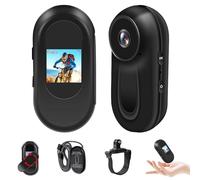 Tebetu Mini Cámara de Acción 1080P, Portátil Cámara Deportiva con Visión Nocturna 150°, Cámara Magnética IPX4 para Casco, Kit Accesorios Bici/Moto + Clip 360° para vlogging y Otras Actividades