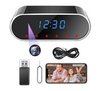 Tebetu Reloj Cámara Espía HD 1080P, Cámara Espía Mini WiFi 2.4G/5GHz con Visión Nocturna, Movimiento Detección, 135° Gran Angular, Cámara Oculta para Interior, Ideal para Casa/Oficina