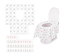 TEBOKHAD 24 Piezas Protector WC Desechable, Antibacteriano Protector WC De Impermeable,Para Niños Y Adultos Adecuados Para Adecuado Para Baños Públicos De Viaje De Hotel,Viene Envuelto Individualmente