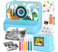 TEBOKHAD Cámara Instantánea Niños, 1080P 2,4'' HD Camara Fotos Infantil Instantanea Con 32gb Tarjeta, Bolígrafos De Colores Y Papel De Impresión, Camara Fotos Infantil Regalo Para Niños De 3 a 12 Años
