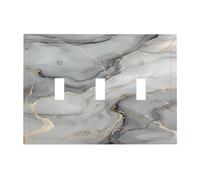 TebuTeak Placa decorativa para interruptor de luz, diseño vintage de mariposa de acuarela de 3 bandas, placas de pared para interruptor eléctrico de triple palanca, cubiertas de toma de corriente