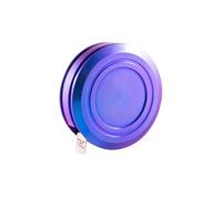 TEC Accessories Ti-Tape - Cinta métrica retráctil de titanio, azul frambuesa, cinta reemplazable por el usuario, tamaño de bolsillo, imperial y métrico, clip para llavero, ligera, transporte diario