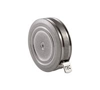 TEC Accessories Ti-Tape - Mini cinta métrica retráctil de titanio (acabado lavado a la piedra) - Imperial y métrica, cinta métrica pequeña reemplazable por el usuario de 3 pies - EDC, ligera, clip de