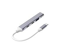 Tec-Digi Concentrador USB C, Delgado Tipo C a 4 Puertos, Adaptador USB 3.0, Divisor USB Compatible con Thunderbolt 3 Macbook Pro M1 Air 2020, iPad Pro Air, XPS 13/15