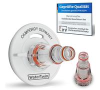 Tec4Camp® WATERTWIN-PRO 3 pines D:68 | Adaptador con filtro para boquilla de llenado de agua | Adaptador de llenado compatible con Gardena | Conexión de grifo para autocaravana, camping, furgoneta