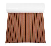 Teca Sintetica Barco, Alfombrilla para Suelo de Barco, Alfombrilla para Terraza, Lámina para Tarima de Teca EVA para Tarima Flotante, para Suelo de Yates y Caravanas (Marron Oscuro)