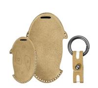 Tecart Funda de ante para llave de coche compatible con Hyundai Tucson NX4 Kona SX2 Ioniq 5 6 Sonata Azera Elantra Grandeur GN7 Santa Fe 7 Botones Funda para Llave Accesorios para Coche Marrón