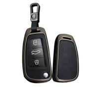 TECART Funda de Piel para Llave de Coche con Tapa, Compatible con Audi A1, A3, A4, A6, A8, Quattro, Q2, Q3, Q7, S3, S6, RS3, RS6, R8, TT TTS, portátil, Inteligente, Funda para Llaves, Accesorios, 3