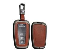 TECART Funda de piel para llave de coche inteligente compatible con Toyota Aygo Yaris Corolla C-HR Camry GT86 GR Supra Prius Prado Mirai RAV4 Funda protectora portátil Funda Llave Accesorios A, negro
