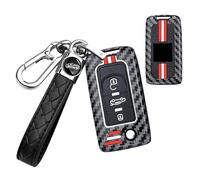 TECART Funda para llave de coche compatible con Peugeot 1007 206 207 208 3008 para Citroen C1 C2 C3 C4 C6 C8 Metal Carcasa de llave de silicona 3 botones Carcasa para llave -Tejido B