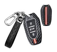 TECART Funda para llave de coche compatible con Peugeot 308 408 508 208 2008 3008 4008 5008 para Citroen C3 C4 DS3 DS4 para Opel Metal Funda de llave de silicona 3 botones Carcasa para llave - Tejido