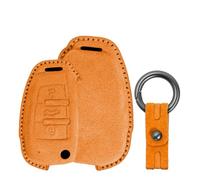Tecart Funda para llave de coche de ante para Audi A1 A3 A4 A6 A8 Quattro Q2 Q3 Q7 S3 S6 RS3 RS6 R8 TT TTS 3 botones impermeable funda llave sin llave accesorios de protección - Naranja