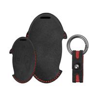 Tecart Funda para llave de coche de ante para Hyundai Tucson NX4 Kona SX2 Ioniq 5 6 Sonata Azera Elantra Grandeur GN7 Santa Fe 7 Botones Funda para Llave Accesorios -Negro