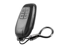 TECART Llavero apto para Ferrari SF90 F430 488 458 812 F12 Roma F8 LaFerrari Protofino Cuero Smart Auto Key Funda 4 Botones Funda para llave de coche Accesorios -Negro