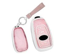 TECART Llavero compatible con Subaru Outback Impreza WRX XV BRZ Levorg Trezia Crosstrek para Toyota GR86 TPU Smart Autoschlüssel Funda 3 Botones Funda para Llave de Coche Protección Accesorios -A Rosa