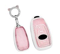 TECART Llavero compatible con Subaru Outback Impreza WRX XV BRZ Levorg Trezia Crosstrek para Toyota GR86 TPU Smart Autoschlüssel Funda 3 Botones Funda para Llave de Coche Protección Accesorios -B Rosa