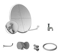 Tecatel K60C1LSCC - Kit parabólica, suporte, LNB Universal, cable y conectores, 60 cm, color blanco