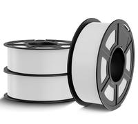 TECBEARS Filamento PLA+ 1,75 mm 3 KG, Upgrade PLA+ 2.0, Filamento de Impresión 3D más Robusto y más Resistente, Precisión Dimensional +/- 0,02 mm, 3 Bobinas, 1 kg por Bobina (Blanco)