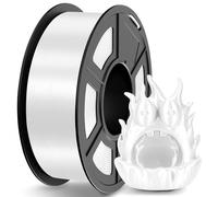 TECBEARS Filamento PLA Silk 1.75mm 1KG, Filamento Silk Shiny PLA Plus con Superficie di Stampa Lucida, Precisione Dimensionale +/- 0.02 mm, Bobina da 1000G, Bianco Seda