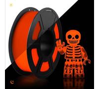 TECBEARS PETG Filamento 1,75mm Glow In The Dark, Filamento para Impresora 3D Luminoso PETG de Fuerte Tenacidad, Carrete de 1 kg, +/- 0,02 mm, Efecto radiante duradero, Rojo Luminoso