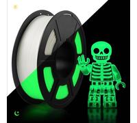 TECBEARS PETG Filamento 1,75mm Glow In The Dark, Filamento para Impresora 3D Luminoso PETG de Fuerte Tenacidad, Carrete de 1 kg, +/- 0,02 mm, Efecto radiante duradero, Glow Verde