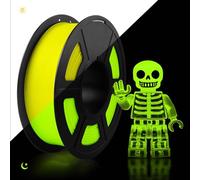 TECBEARS PETG Filamento 1,75mm Glow In The Dark, Filamento para Impresora 3D Luminoso PETG de Fuerte Tenacidad, Carrete de 1 kg, +/- 0,02 mm, Efecto radiante duradero, Amarillo Luminoso