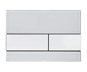 TECE K12955 Square - Placa de accionamiento, color blanco y acero inoxidable