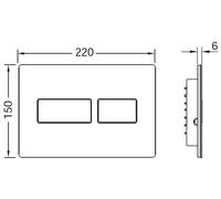 Tece Solid botón de descarga para WC cromo brillante 9240431