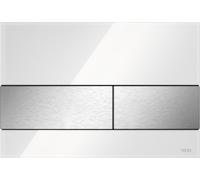 Tece Square botón de descarga para WC blanco-acero 9.240.801