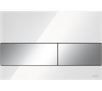 Tece Square botón de descarga para WC cromo brillante-blanco 9.240.802