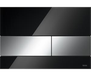 Tece Square botón de descarga para WC cromo brillante-negro 9.240.807