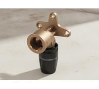 TECE TECElogo-Push Roseta de pared Dimensión 16 x Rp 1/2, Bronce rojo/Si-Bronce,
