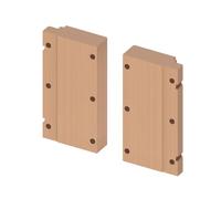 TECE TECEprofil Juego de placas de madera para la fijación de asideros abatibles