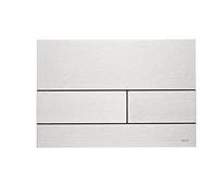 Placa de empuje para WC TECE TECEsquare II metal para la tecnología de doble descarga, 9240830, Color: acero inoxidable cepillado (con antihuellas)