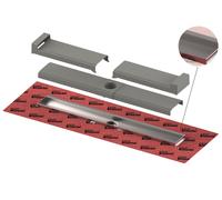 TECEdrainline-evo canal de ducha, con soporte para azulejos, cuerpo de canal recto de acero inoxidable, 600903, Versión: Longitud nominal: 900 mm (893 mm)